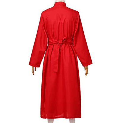 COSDREAMER Mens Clergy Robe Preacher Cassocks Mens Praise Worship Robes - color: Red, size: X-Large