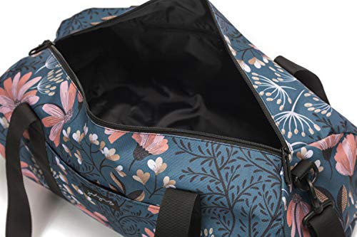 19” Barrel Womens Duffel/Gym/Weekender Bag (Navy Floral) - color: Navy Floral