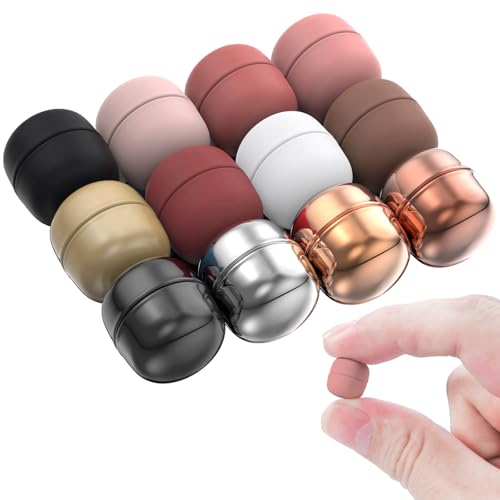 Evnlo 12 Pairs Strong Hijab Magnets Pinless Hijab Pins for Women, Multi Use Magnetic Pins for Scarf Shirts Dress and Clothes - color: 12pcs Color