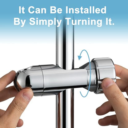 OFFO ADA Shower Head Holder, Adjustable 1.18-1.26 in(30-32 mm) Hand Shower Bracket for Handicap Grab Bar, Detachable Slider Clamp Bathroom Replacement, 361 Degree Rotation Sprayer Holder, Chrome - size: 1.18”-1.26“