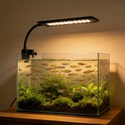 10W Clip-On Aquarium Light - White/Blue/Red,5 Brightness Levels,Timer (3/6/12H) - size: 10w