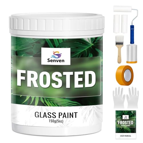 Frosted Glass Paint, Frosted Glass Paint Kit Waterproof UV Resistant Frost Paints for Window Privacy Film Windows Frosting for Home Bathroom Door Kitchen Office Window Privacy Frosting 5oz - size: 5 Fl Oz (Pack of 1)