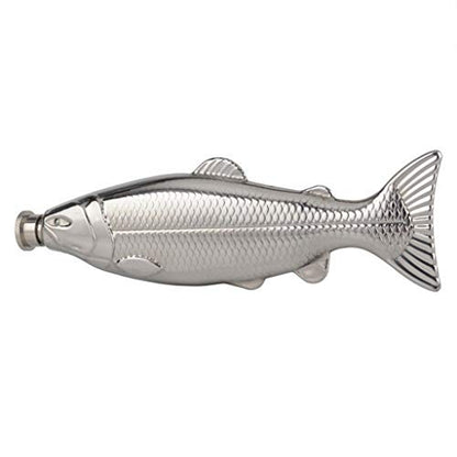 1PC Stainless Steel Fish Flask 4oz 113ML Liquor Container Leakproof Design For Outdoor Travel Fishing Enthusiasts