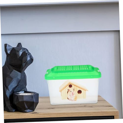 DECHOUS Handheld Pet Storage Box Transparent Turtle Habitat Fish Tank Lightweight Reptile Carrier for Hamsters Goldfish Turtles Versatile Easy to Optimal Airflow