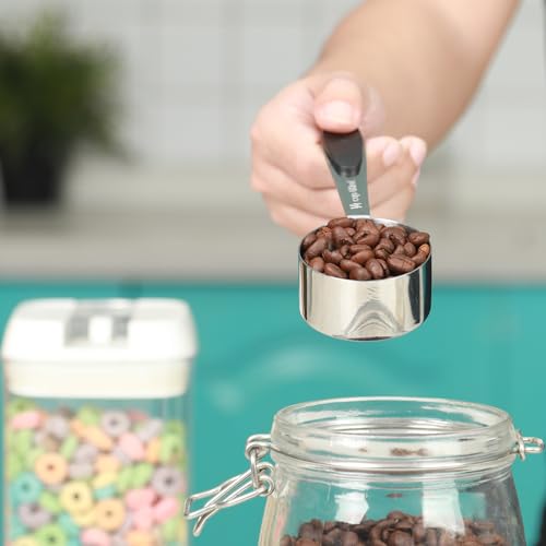 1/3 Cup Magnetic Grips Stainless Steel Measuring Cup -1PCS - size: 1/3 cup