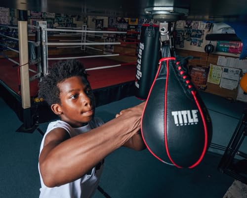TITLE Boxing Gyro Balanced Leather Speed Bag: Speed Bag for Boxing, Speedbag, Speed Bags, Boxing Speed Bag, Title Speed Bag, Boxing Bag, Boxing Equipment, Punching Bag - size: XXS (4" x 7")