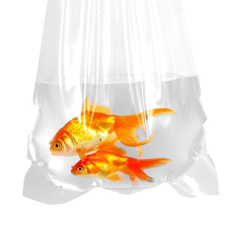 Fishery Bags 8 Inches Leak Proof Rounded Bottom Corners Clear Plastic Fish Bags for Marine and Tropical Fish Transport. (8" x 15" / 100 Pack / 2 Mil) - size: 8" x 15" / 100 Pack / 2 Mil