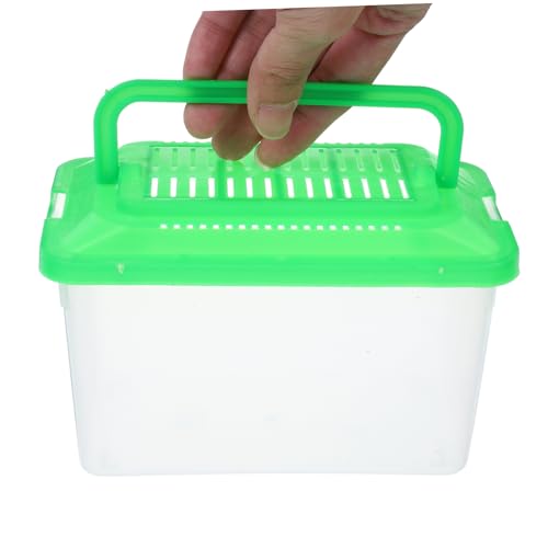 DECHOUS Handheld Pet Storage Box Transparent Turtle Habitat Fish Tank Lightweight Reptile Carrier for Hamsters Goldfish Turtles Versatile Easy to Optimal Airflow