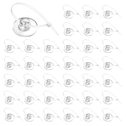 40 Pcs Aquarium Suction Cups with 40 White Cable Suction Cup Ties Fish Tank Accessories for Fish Tank Aeration Setup Binding Moss Holding Airline Tubing Shrimp Nests Reptile Hammocks Fairy Lights