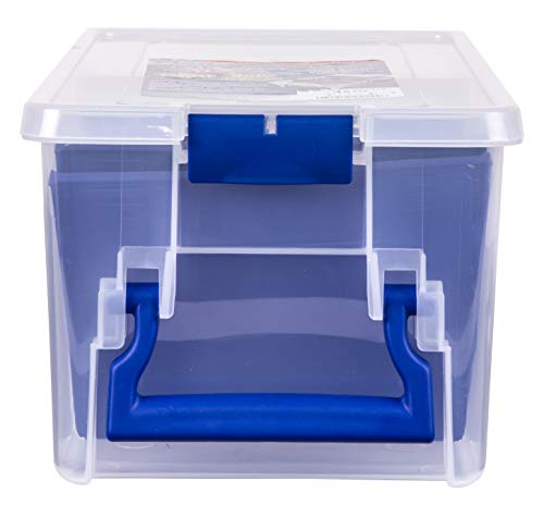 Flambeau Outdoors Super Half Satchel Soft Bait Organizer, Zerust, Clear | Organizes soft bait packages upright in 4 compartments with 3 Zerust dividers. Translucent lid and base, clear - size: 15x8x6.25-Inch