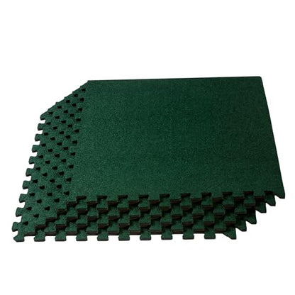 We Sell Mats 3/8 Inch Thick Interlocking Foam Carpet Tiles Durable Carpet Squares Anti Fatigue Support for Home Office or Classroom Use - color: Hunter Green, style: 24 Square Feet (6 Tiles)