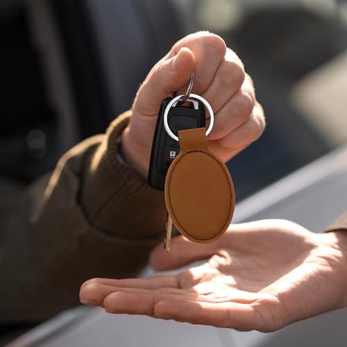 LaserGram Oval Keychain, Allah 1, Personalized Engraving Included (Dark Brown) - color: Dark Brown
