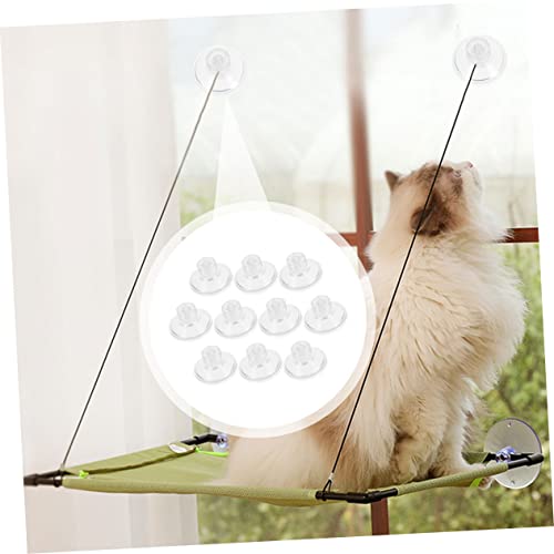 10Pcs Aquarium Suction Cups with Threaded Screw Nut Pull High Transparency Suction Cup Kit for Glass Turtle Basking Platforms and Incubation Boxes Abs PVC Material