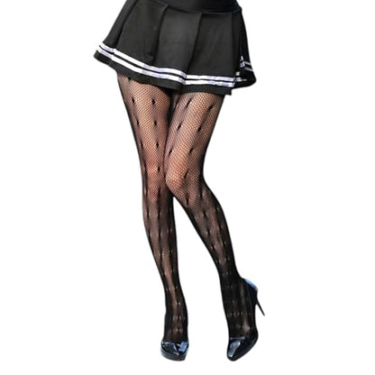 Millennials In Motion Sheer Elegance Patterned Tights - color: Polka Dot