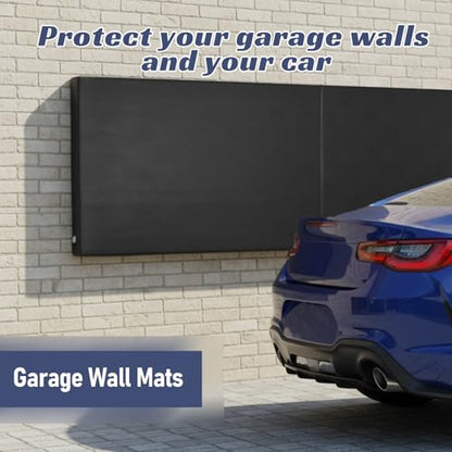 1-Piece Wall Pads for Gym, 2" Thick Wall Cushion Padding Basketball Court Garage Wall Mount Protector, 60" L x 24" W Anti Collision Exercise Mats for Basement Taekwondo - color: Black