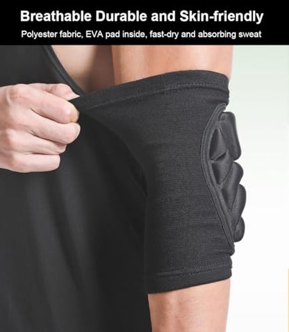 2 Pack Elbow Pads Volleyball Elbow Guard Baseball, Skate Pads Skateboard Pads Mountain Bike Pads, Soft Padded Elbow Sleeve for Volleyball Baseball Biking Roller Skating - size: Large