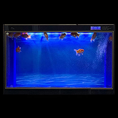 ELEBOX Aquarium Background Blue Black Fish Tank Background Picture 2 Sides Fish Backdrop for Aquarium Wallpaper 16"x 40" - size: 15.7" H x40.2" L