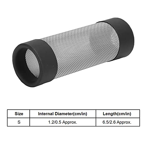 Pongnas Stainless Steel Aquarium Inlet Cover with Fine Protective Mesh for Fish & Shrimp Tanks 18mm OD (12mm ID) - size: Inner diameter 12mm