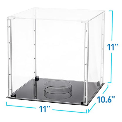 Franklin Sports Display Case – Memorabilia – UV Protected – Sport Collectibles - Baseball - Batting Gloves - Basketball - Soccer Ball - Football - style: Basketball/Soccer Ball