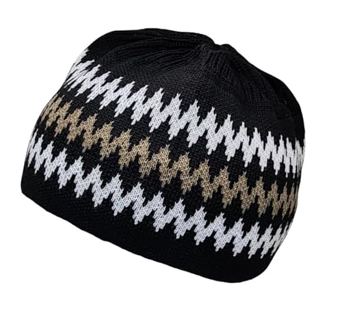 Set 4 Kufi Hat for Men Muslim AMN-225 Beanie Skull Cap Islam Taqiyah Takke Gift - color: Color Set 1