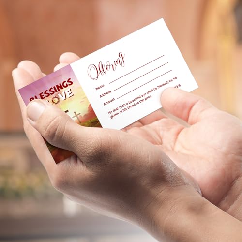 Woanger 500 Count Tithes and Offering Envelopes for Donation Envelope Bill Size Checks and Cash for Tithes and Offering(Blessing) - style: Blessing