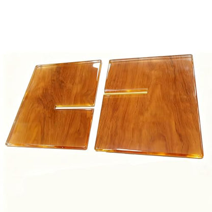 Wood Grain Acrylic Book Stand, X-Shaped Open Book Display Stand & Cookbook Holder for Kitchen Counter, Coffee Table, Bible, Quran, Magazines, Textbooks, Recipes