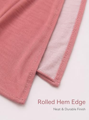 Premium Stretch Cotton Gradient Scarf for Women, Soft Jersey Wrap Shawl, Lightweight Ombre Hijab for Everyday Wear - color: Mctlo2537-opink