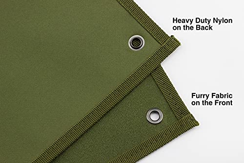 Tactical Patch Display Panel Holder Board for Military Army Combat Morale Uniform Hook and Loop Emblems, 43 Inches x 27.5 Inches (Large), with 1 Flag Patch Included - color: Green, Large