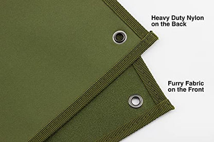 Tactical Patch Display Panel Holder Board for Military Army Combat Morale Uniform Hook and Loop Emblems, 43 Inches x 27.5 Inches (Large), with 1 Flag Patch Included - color: Green, Large