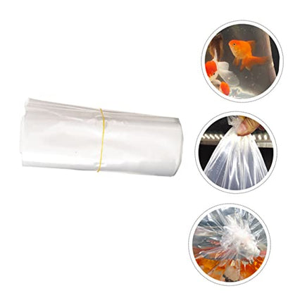Holibanna 50Pcs Leakproof Plastic Fish Transport Bags Thicken Aquarium Packing Bags for Safe Shipping Oxygenated Fish Packing