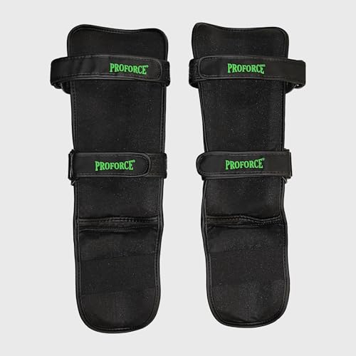 ProForce Martial Arts Combat Tactical Shin & Instep Guard - color: Black/Green, size: X-Small