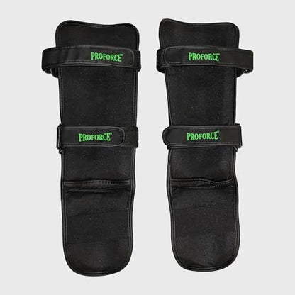 ProForce Martial Arts Combat Tactical Shin & Instep Guard - color: Black/Green, size: X-Small