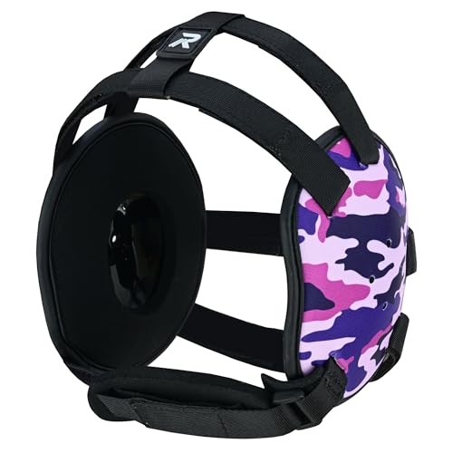 ROAR-INT Kid's Ear Guard BJJ Grappling Head Guard Adjustable Wrestling Headgear For Boys and Girls Earguard MMA Jiu Jitsu (Pink-Camo) - color: Pink-camo