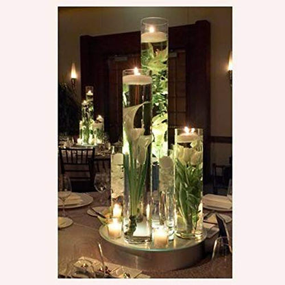 WGVI Quality Thick Weighted Tall Clear Cylinder Glass Vases, 4" W x 20" H, Flower Arrangement Floating Candle Holders Wedding Centerpieces Event Floral Container Tabletop Display Décor, 1 Piece - size: 4"x20"H