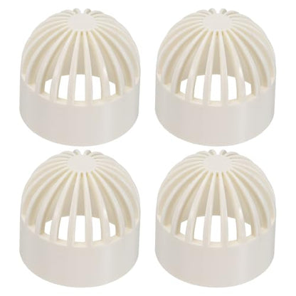 PATIKIL 1.3 Inch (32mm) Fish Cover Permeable Cap, 4 Pcs PVC Breathable Cap Aquarium Guard Fish Tank Intake Cover, White - color: White, size: 1.3Inch(32mm)