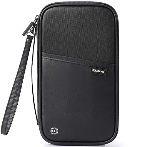 VanFn RFID Travel Passport Wallet, Family Passport Holder, Trip Document Organizer P.Travel Series (Nylon - Black) - color: A - Nylon - Black