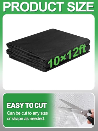10x12ft Strong PP Nanocomposite Mosquito Net Garden Netting, Black | Clear View, Ultra-fine Mesh, Tear-resistant, Bird Insect Pest Barrier Screen, Patio/Balcony/Porch/Raised Beds/Tree Protection - color: Black, size: 10x12 FT