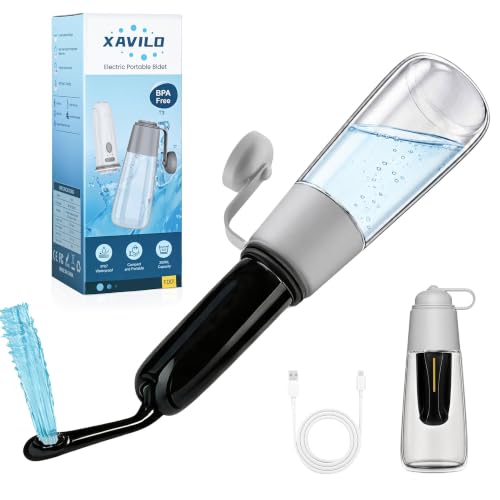 Xavilo Travel Portable Electric Bidet, 3 Pressure Levels & 2 Spray Modes - color: Dark