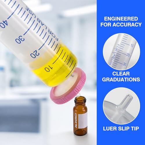 50ml Plastic Syringe, luer slip syringe, Used in Scientific Laboratories, Liquid refilling, DIY Crafts, Scientific Labs, 12/PK - size: 50ML