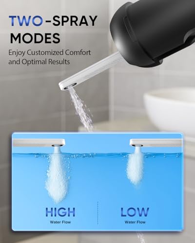 Portable Bidet for Travel - Electric Travel Bidet with 180° Adjustable Nozzle, 2 Spray Modes & IPX7 Waterproof | Rechargeable Personal Hygiene Solution for On-The-Go Adults - color: Black