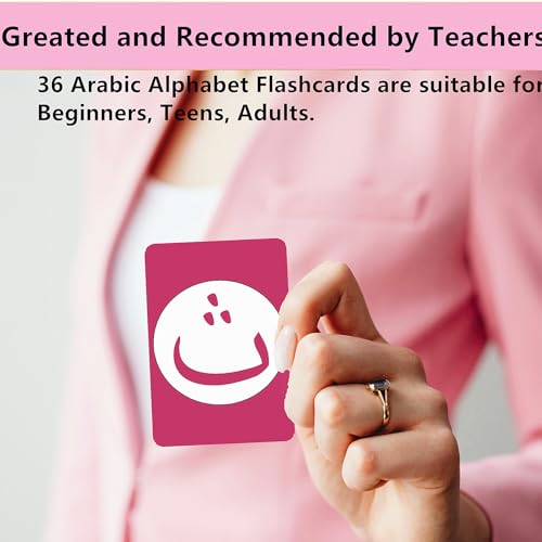 36 Arabic Flash Cards, Arabic Alphabet Learning for Beginners, Adults, Learn Arabic Alphabet Letters Writing & Pronunciation Guide for Teacher Tool Supplies