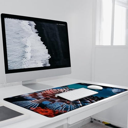 Large Size Gaming Mouse Pad Fish in Fish Tank Desk Mat Non-Slip Base Waterproof Desktop Writing Pad for Office Home - color: Fish in Fish Tank, size: 40x90cm
