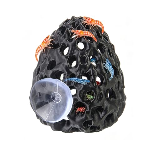 Shrimp Cave Hideout with Suction Cup for Aquarium Betta Fish Tank Decor | Shrimp Cave Hideout with Suction Cup for Aquarium Betta Fish Decor Habitat Natural Rock Design