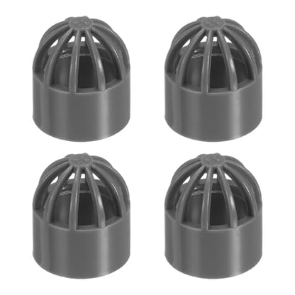 PATIKIL 0.8 Inch (20mm) Fish Cover Permeable Cap, 4 Pcs PVC Breathable Cap Aquarium Guard Fish Tank Intake Cover, Gray - color: Gray, size: 0.8Inch(20mm)