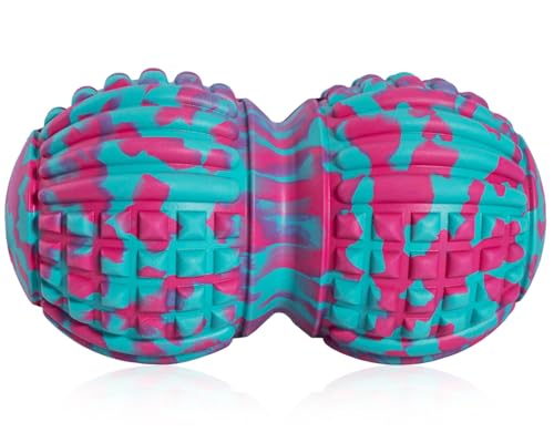 Deep Tissue Massage Ball for Exercise & Recovery - SGS Certification - Targets Back, Shoulder, Legs&Feet - Relieves Muscle Knots, Joint Pain&Tightness, Pressure Point Therapy- Myofascial Release Ball - color: Blue&pink, size: 1-Pack | 7.87-inch