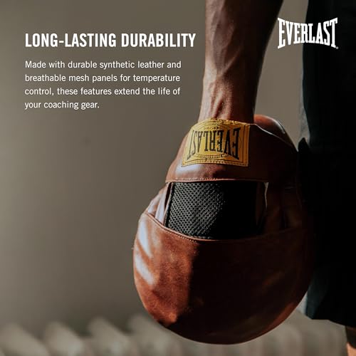 Everlast 1910 Leather Focus Mitts | Vintage Training Punching Mitts