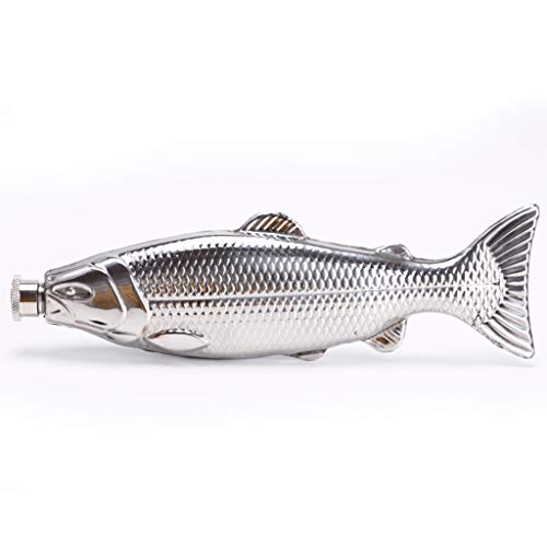 1PC Stainless Steel Fish Flask 4oz 113ML Liquor Container Leakproof Design For Outdoor Travel Fishing Enthusiasts