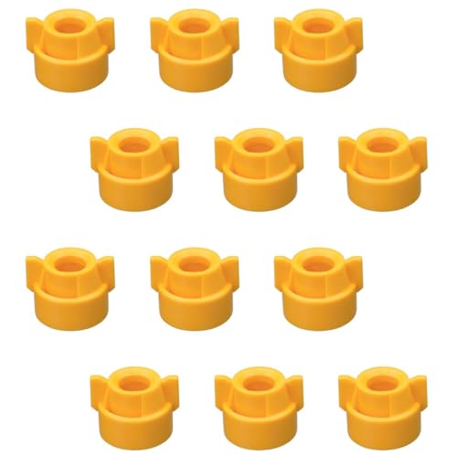 12 of Quick TeeJet Yellow Nylon Cap Fits TK, TX, TXA, TG, Hose Shank & Disc Core