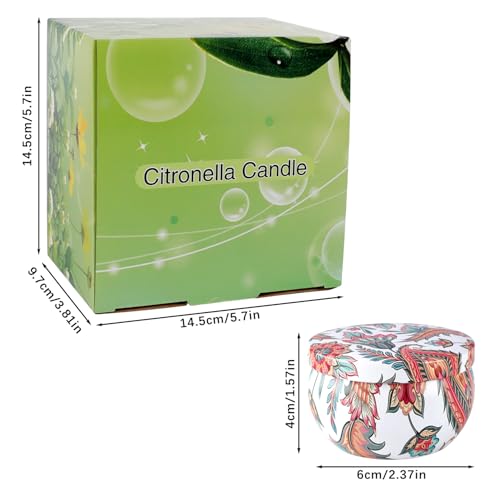 8x2.5oz Citronella Scented Candles,Indoor&Outdoor Natural Soy Wax jar Candles Set for Home Decor,Patio Garden Backyard Camping Summer - size: 8pack Citronella