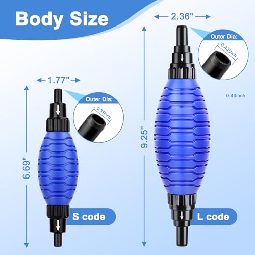 fishkeeper Siphon Ball Pump Head Replacement, Small | 80 GPH High-Pressure Easy Siphon Vacuum Pump, Compatible with FK018 and Most Manual Aquarium Gravel Cleaners Water Changer - size: Siphon Ball(Small)